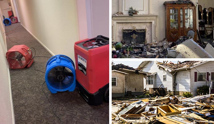 industrial dehumidifier, and fire, and disaster damaged property